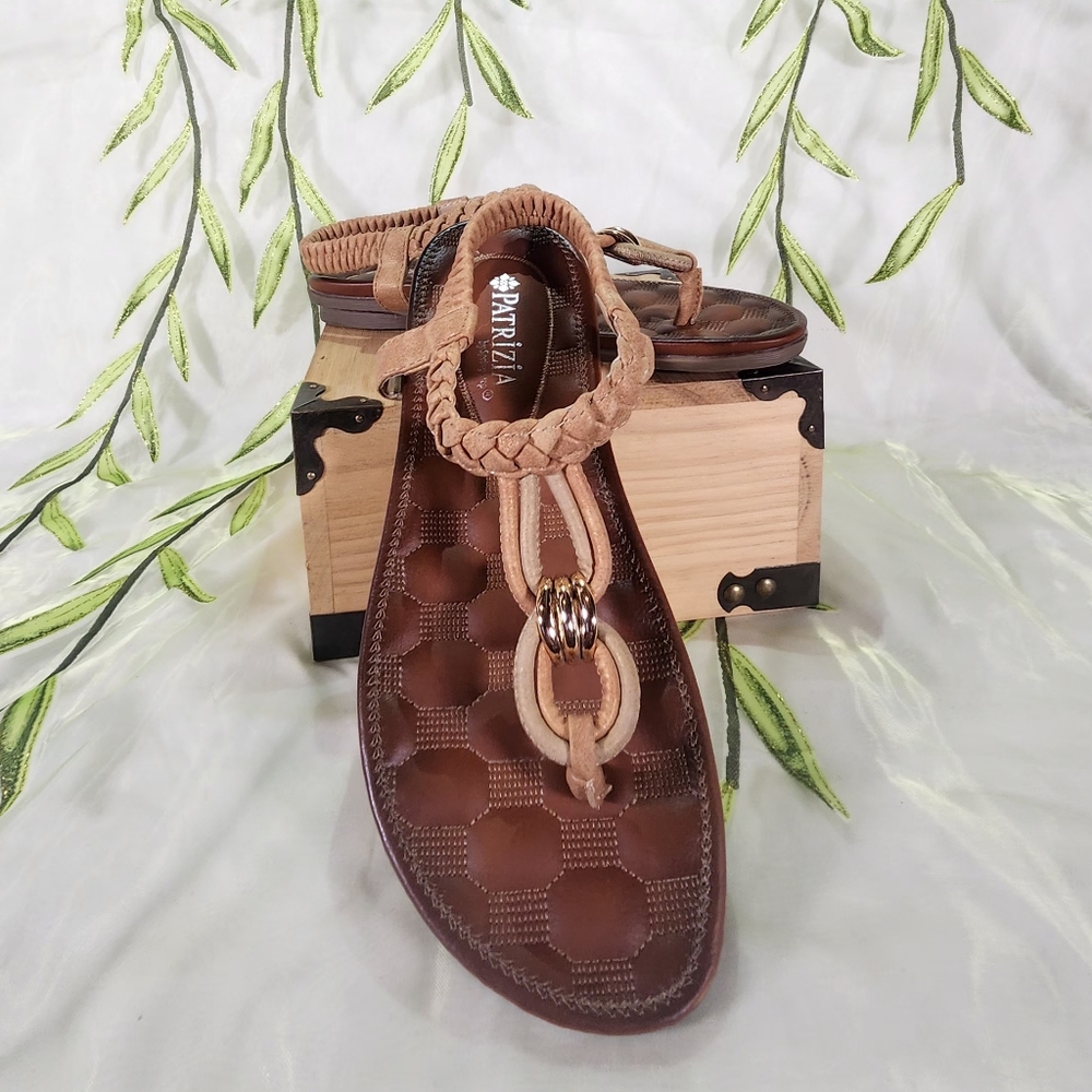 🏝Patriza By Spring Step Brown Leather Sandals